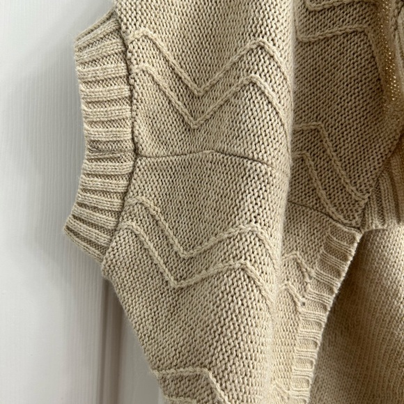 Windsor Open Knit Sweater Shrug in Camel - Picture 3 of 5
